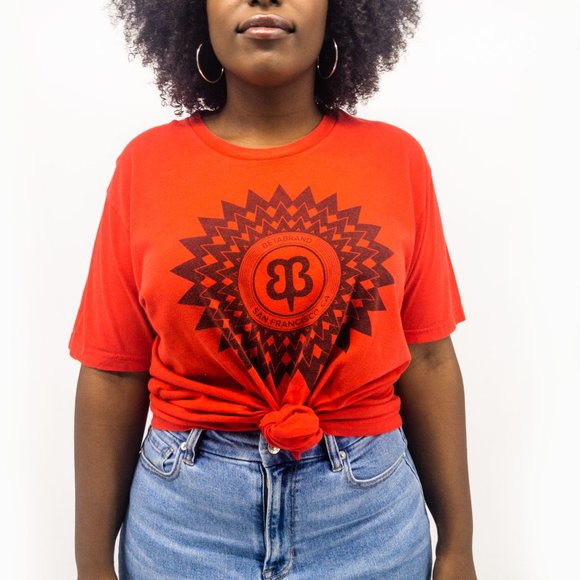 Betabrand Tops - Betabrand San Francisco CA Sunburst T-Shirt Red XL